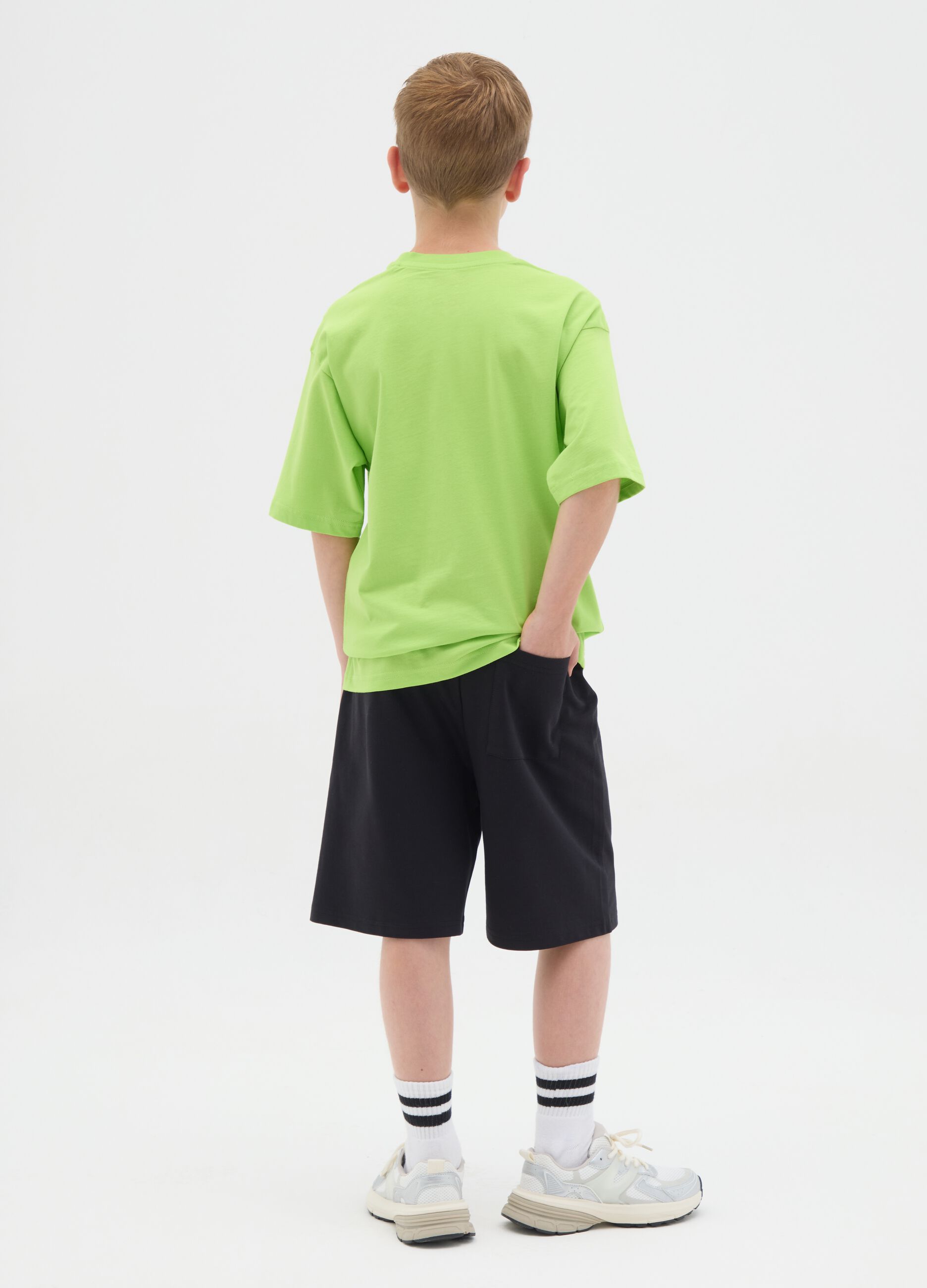 Boy's pure cotton green regular fit outfit