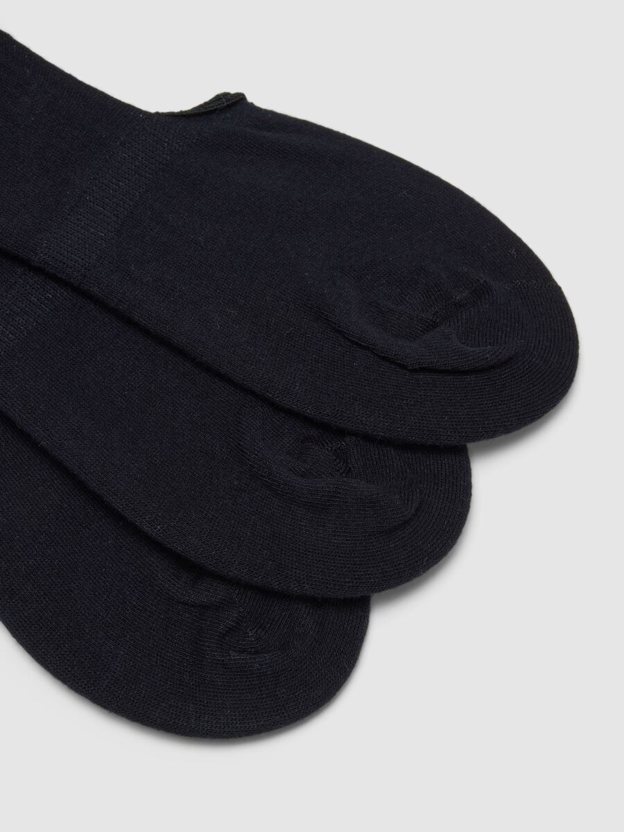 Triple pack of blue stretchy cotton blend sports socks_1