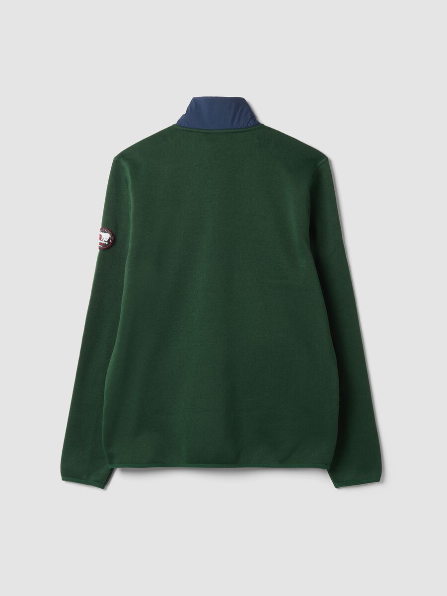 Heavyweight Green Jacket with Zip and Pockets_2