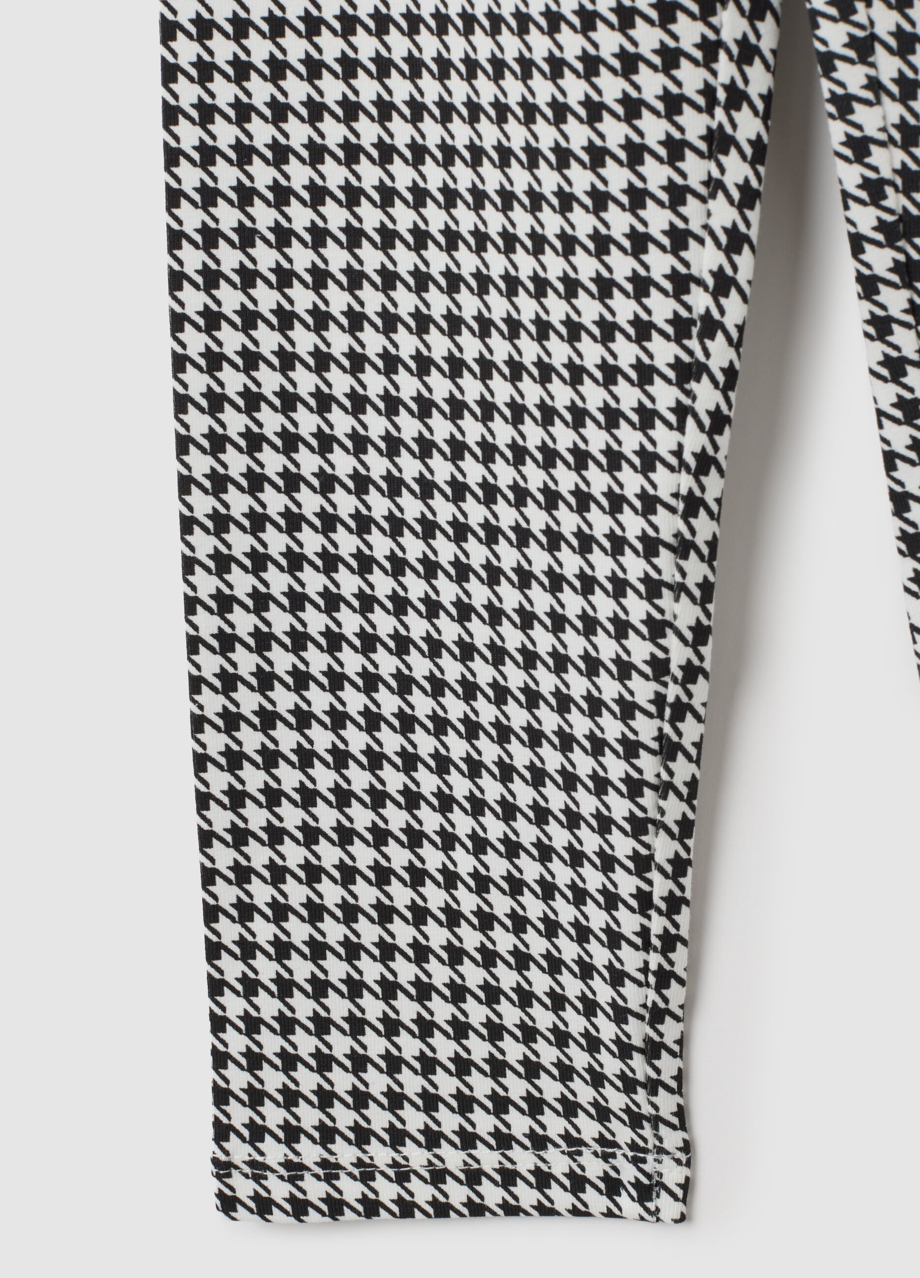 Leggings da bambina in cotone elasticizzato multicolor skinny