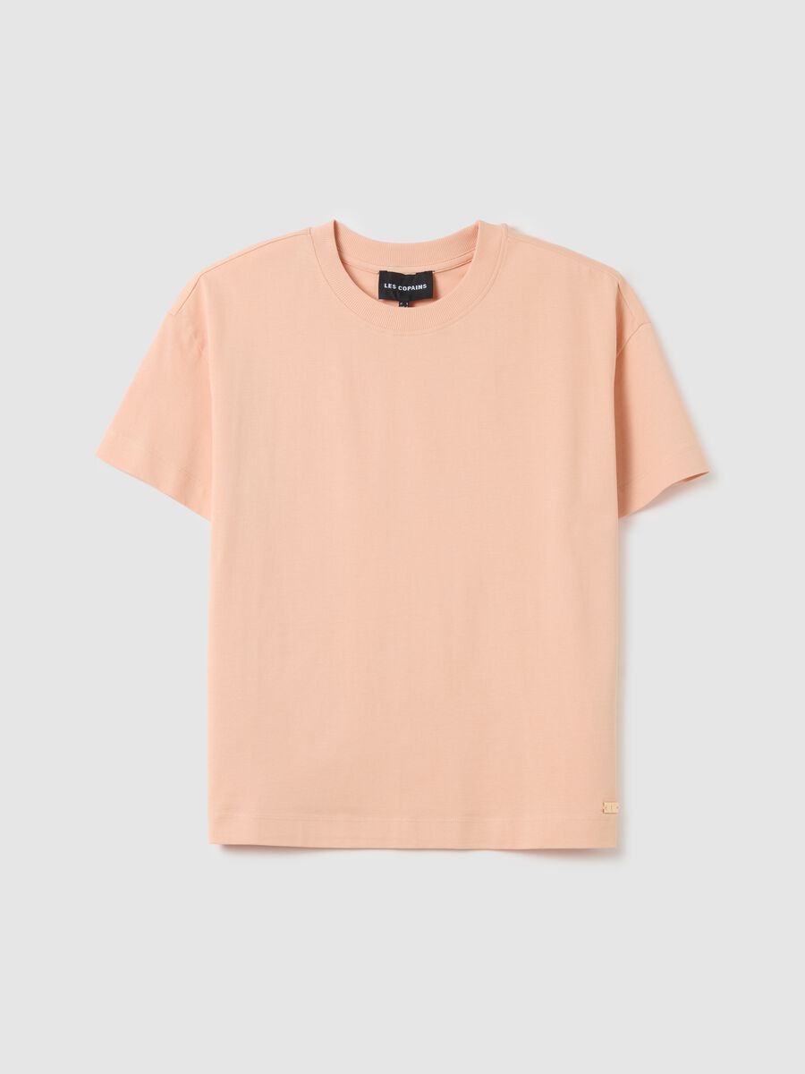 Pink Organic Cotton T-shirt LES COPAINS HOUSEBRAND_0