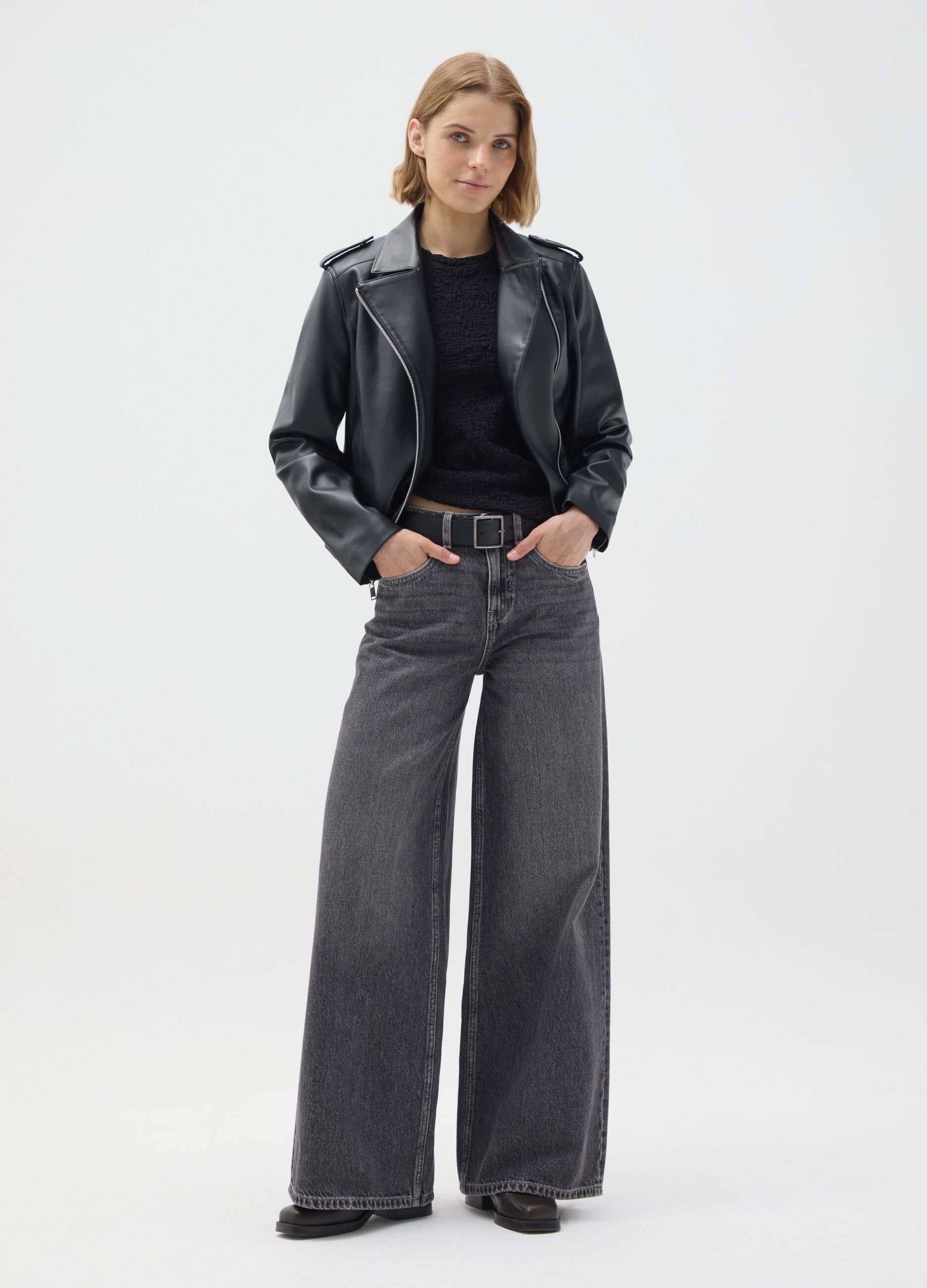 Black Regular Fit Jacket