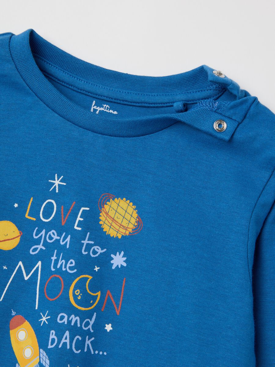 Baby blue pure cotton regular fit pyjamas_2