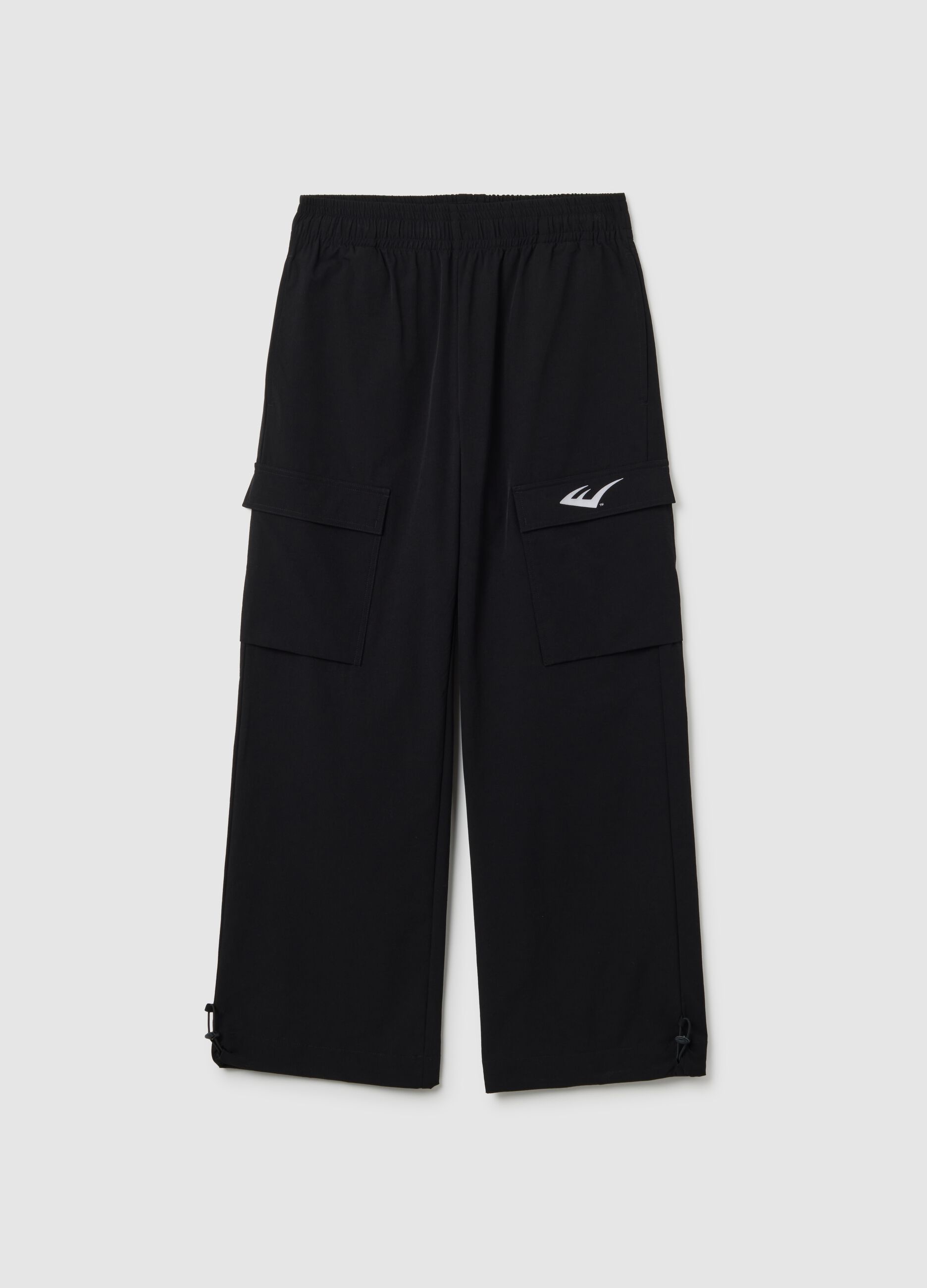 Pantaloni cargo in tessuto elasticizzato neri regular fit Everlast