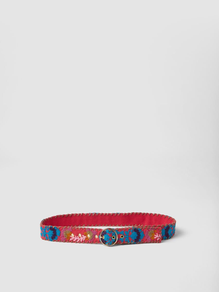 Multicolour pure cotton belt with embroidery_0