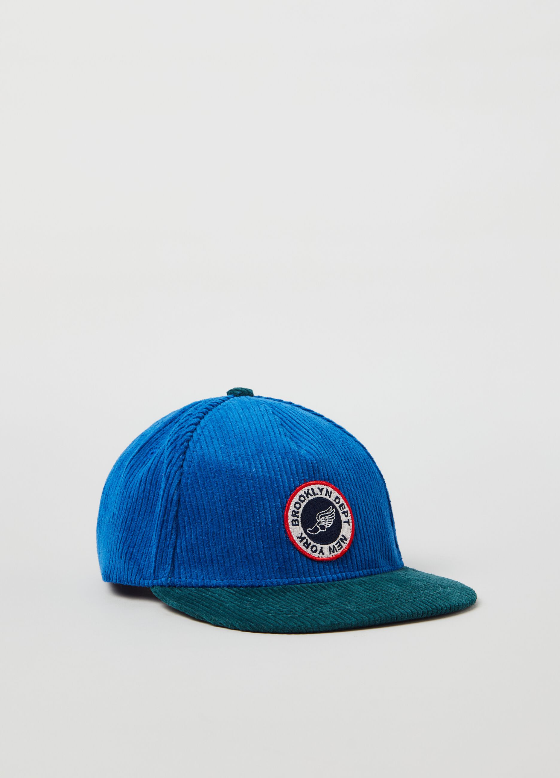 Baseball cap bicolore in corduroy_0