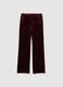 Red Velvet Flare Fit Trousers_0