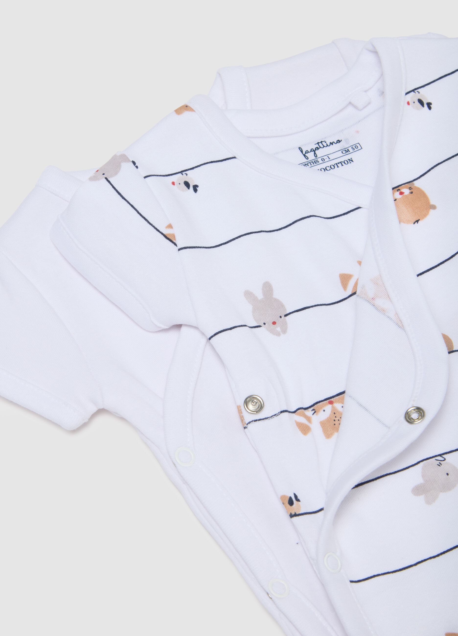 Newborn Twin Pack Bodysuit in Pure White Cotton