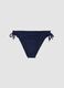 Blue bikini bottoms in stretch fabric with tie sides_0