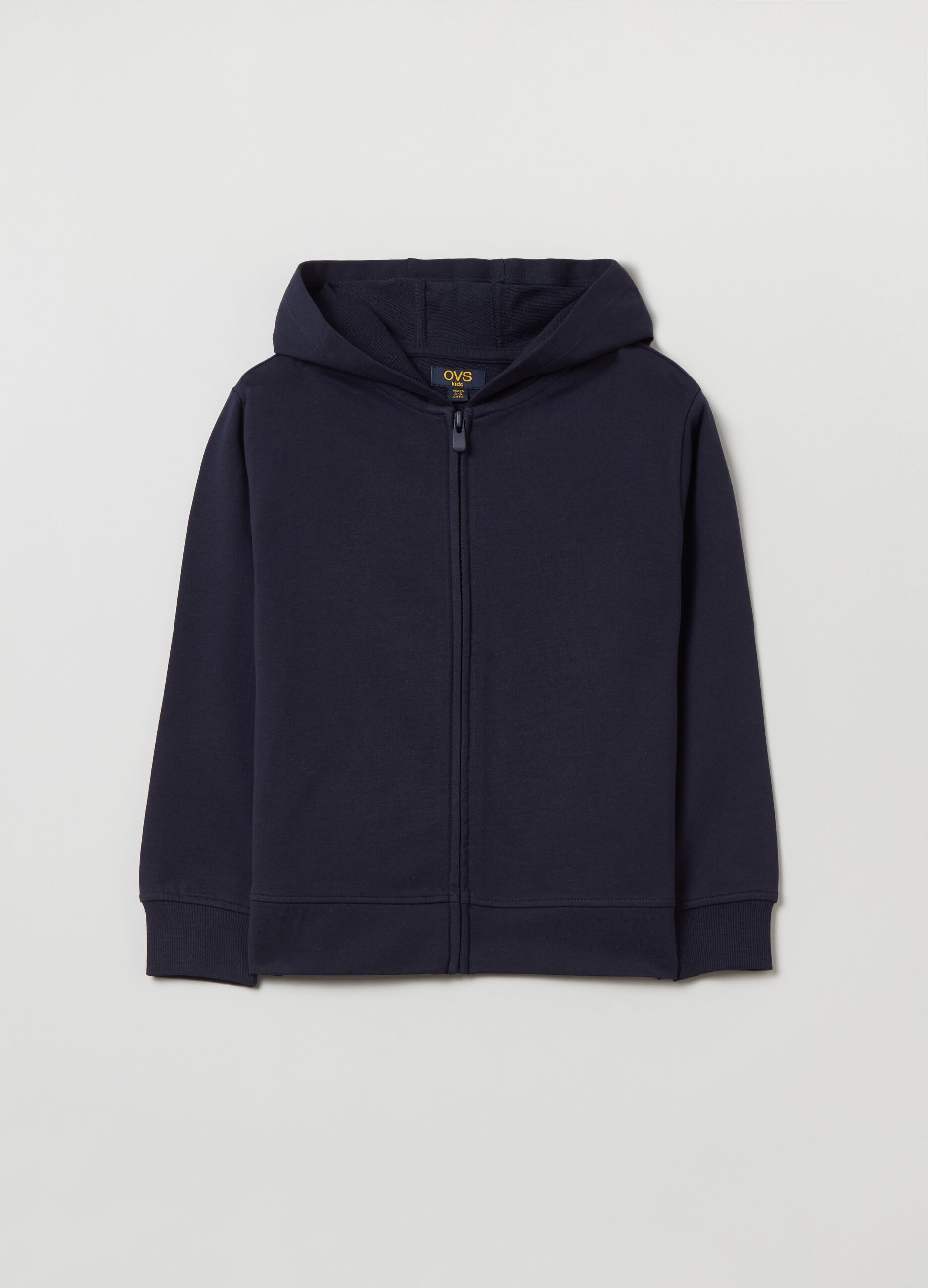 Full-zip in French Terry con cappuccio