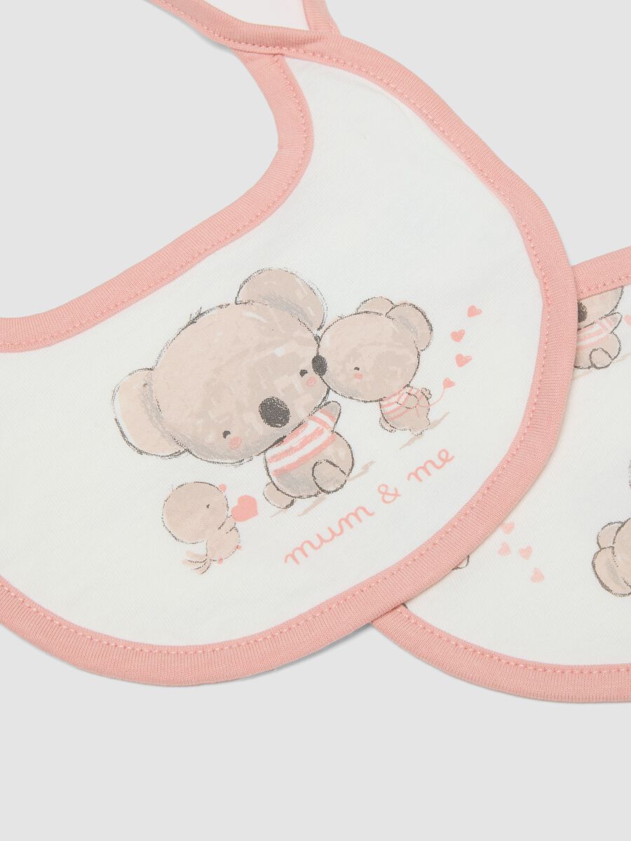Multipack of colourful pure cotton baby bibs with ties_2