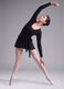 Wrap top nero in cotone elasticizzato a costine ALTAVIA STUDIO_3