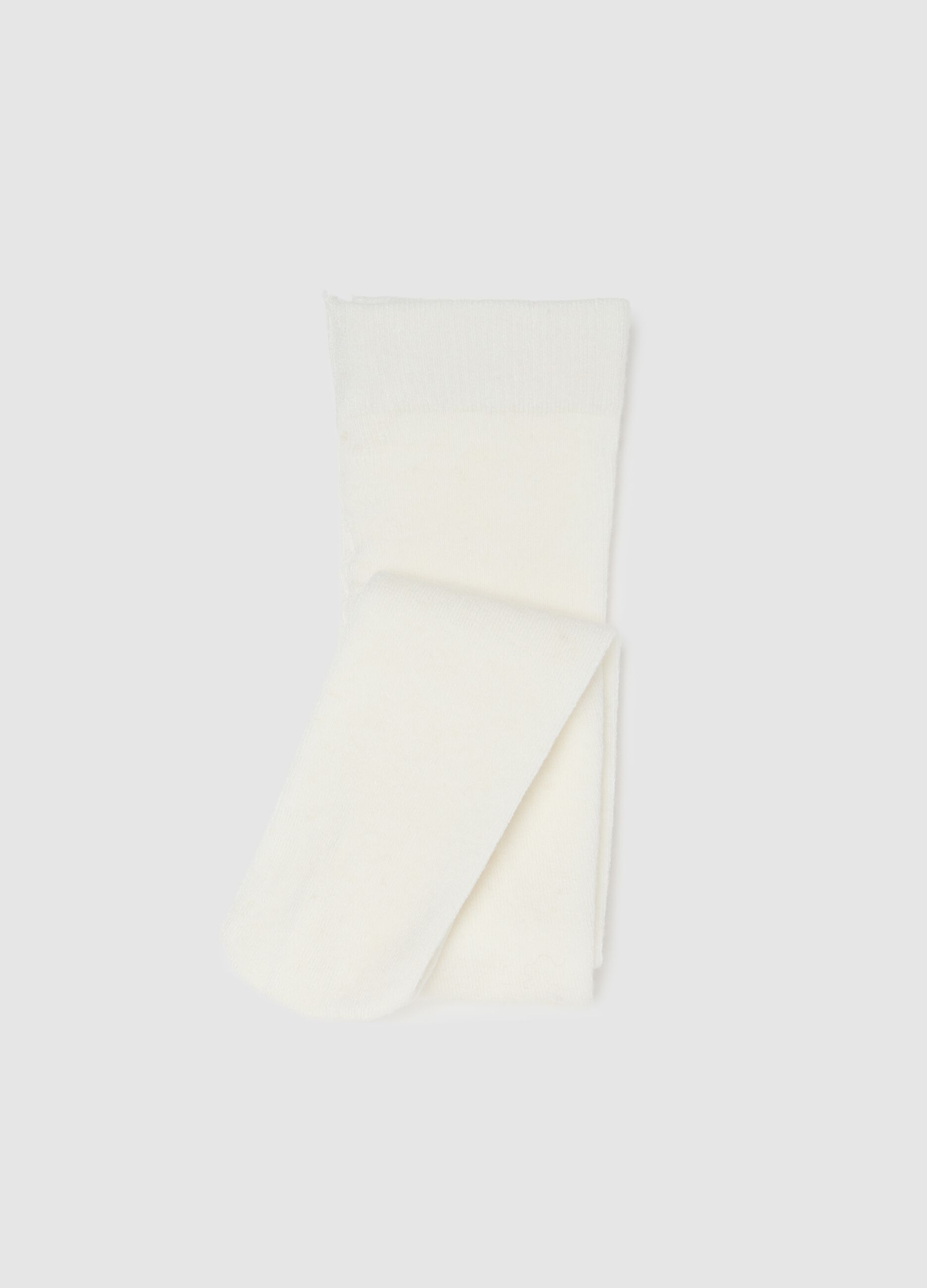Girls' White Tights in Stretch Fabric