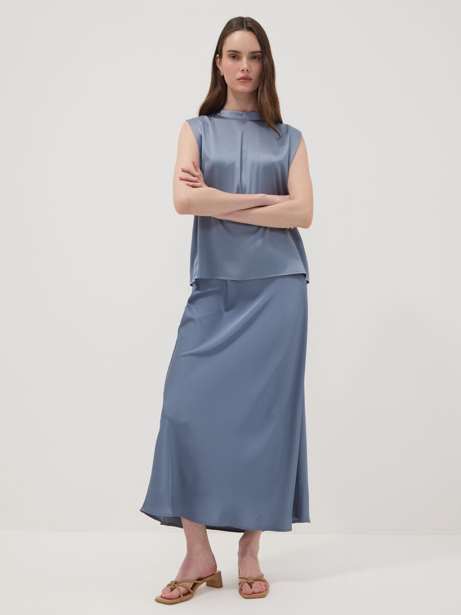 Grey stretch high-neck top_2