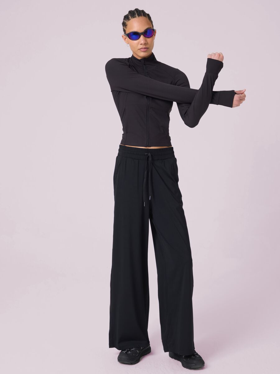 Full-zip sportiva in tessuto elasticizzato a costine ALTAVIA STUDIO_0