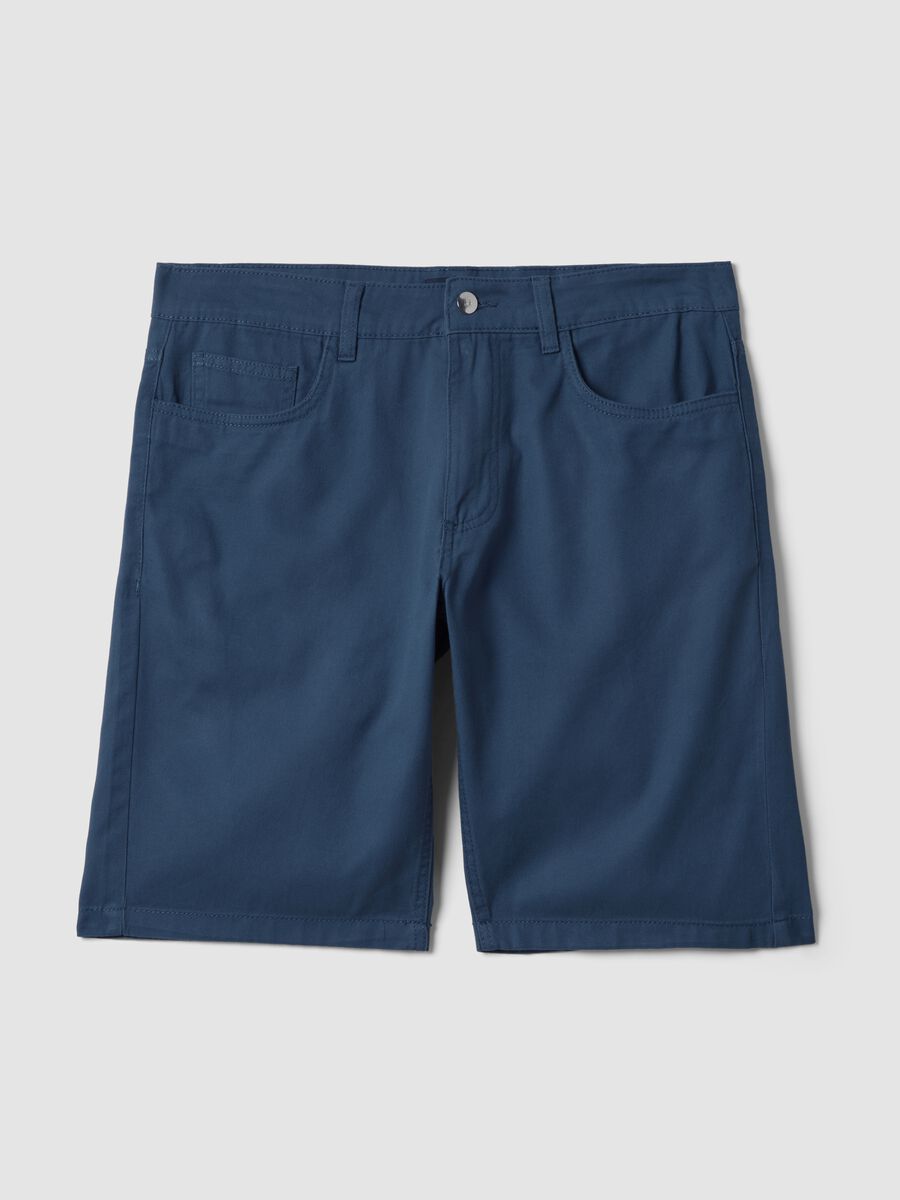 Blue pure cotton shorts_4