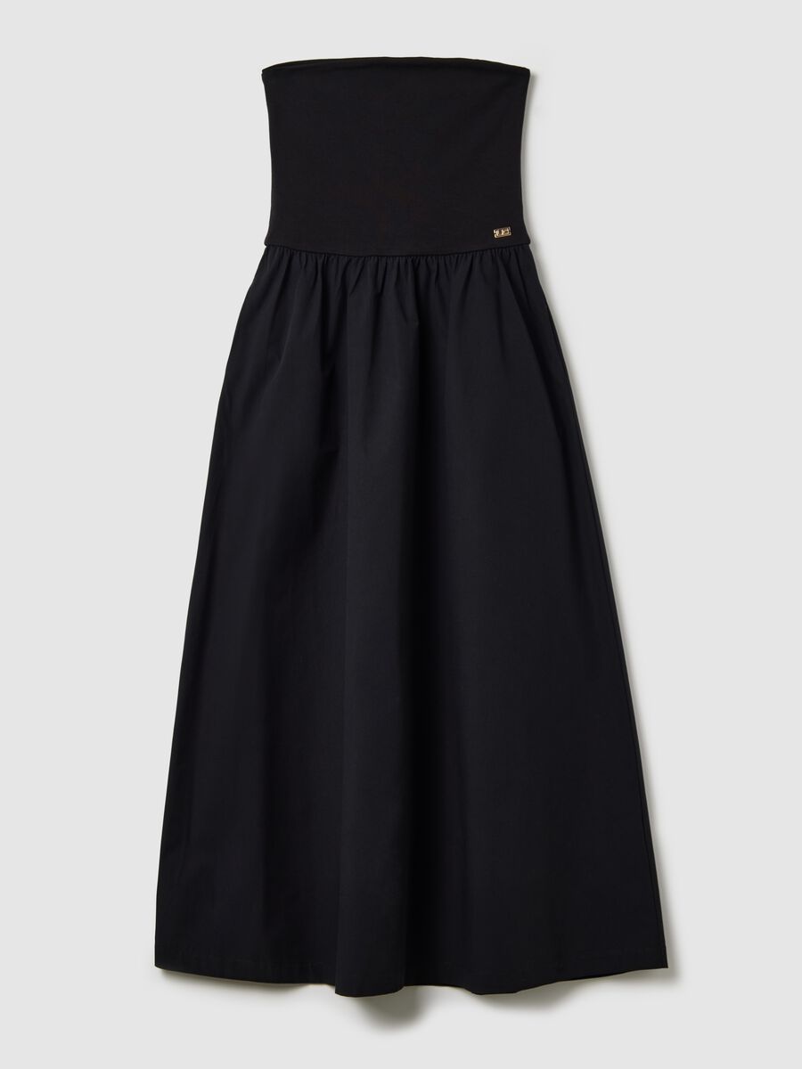 Long black dress with bandeau top_4