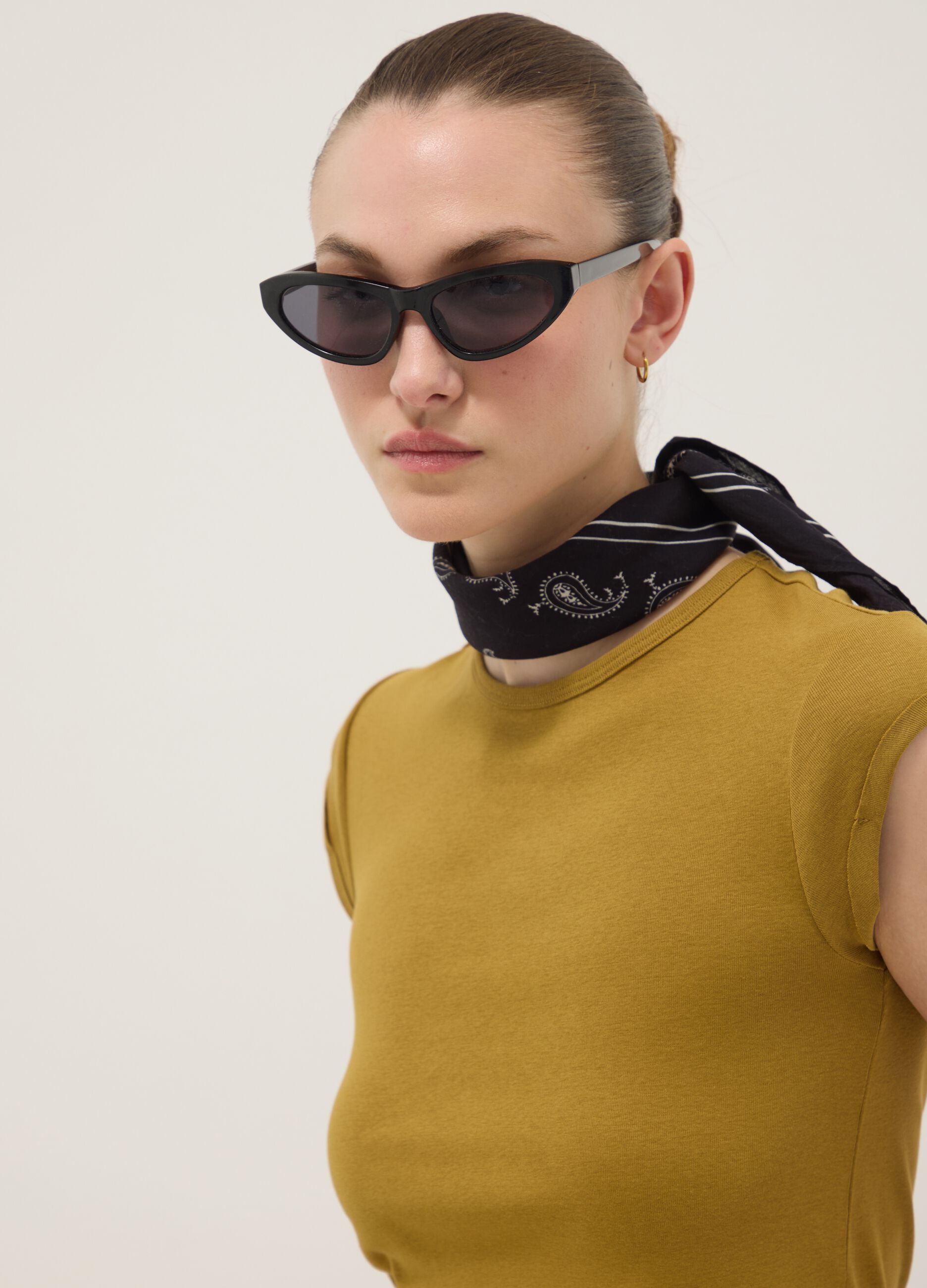 Yellow short sleeve pure cotton regular fit T-shirt