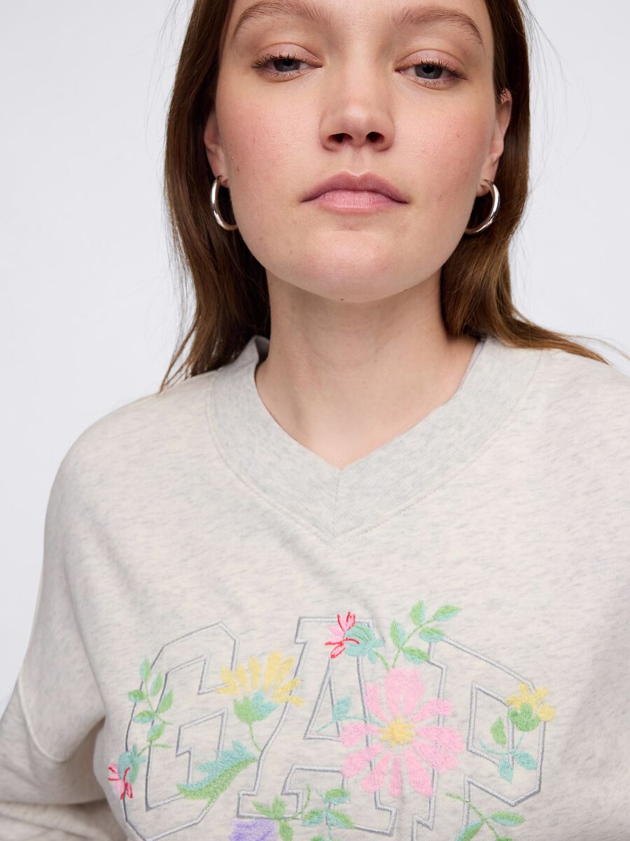 Sweatshirt with floral embroidery_3