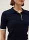 Blue regular fit viscose blend polo_3