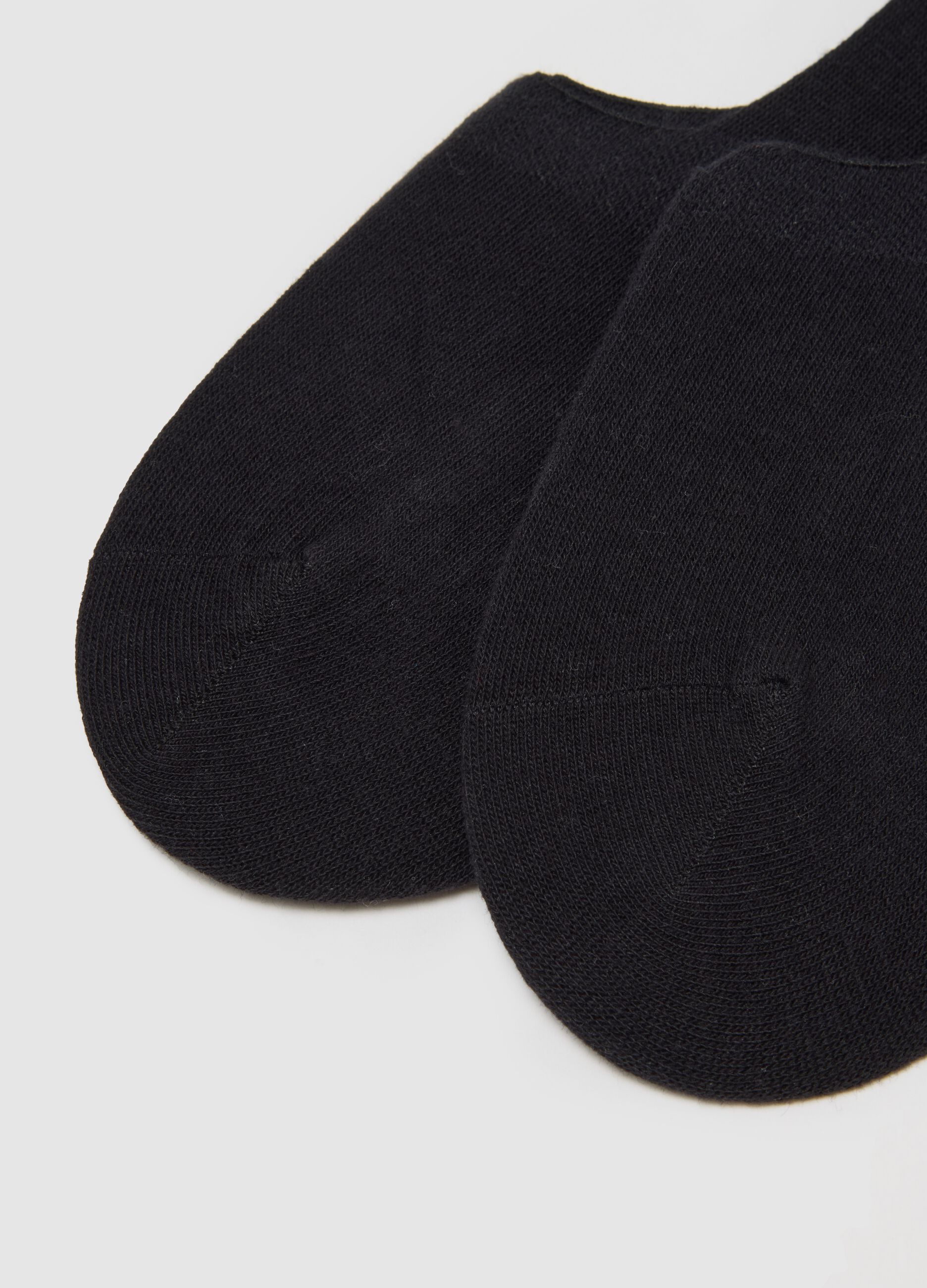 Black Cotton Invisible Socks Set