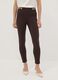 Leggings marroni in punto Milano di viscosa elasticizzata skinny fit_1
