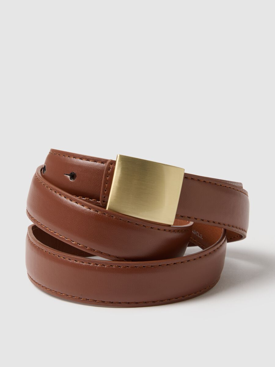 Brown Belt with Gold Buckle_2