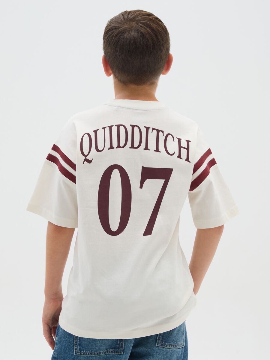T-shirt da ragazzo in puro cotone bianca over_1