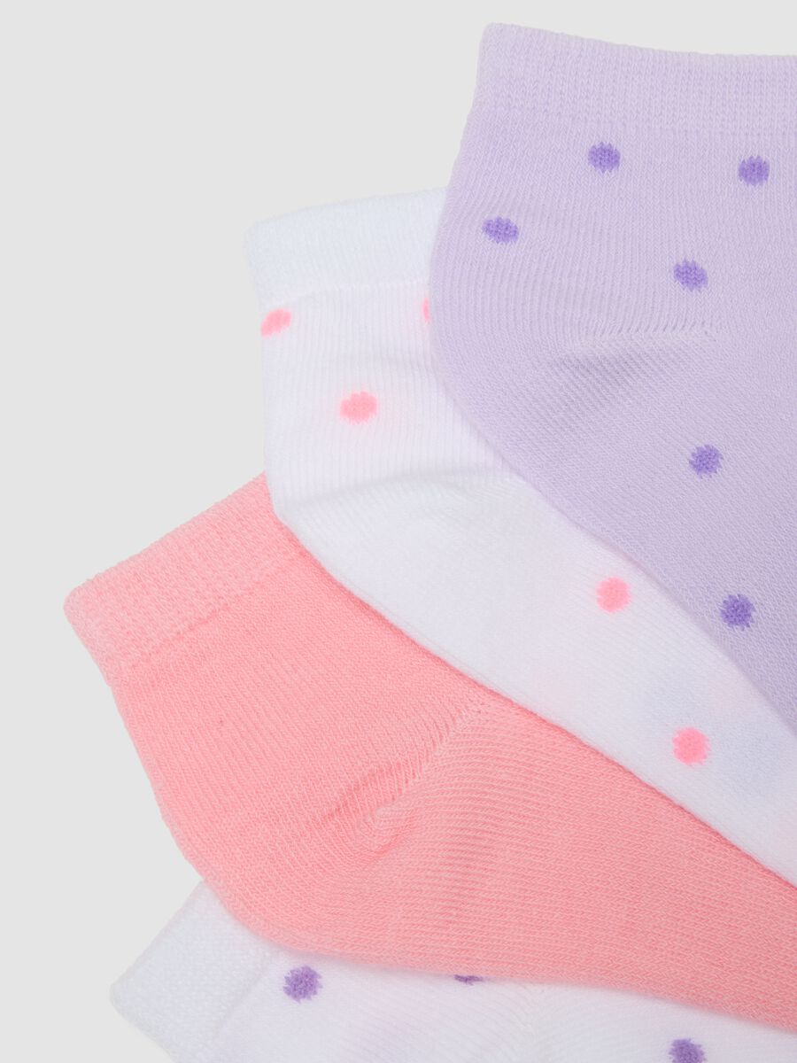 Girls&rsquo; Multicolour Organic Cotton-Blend Ankle Socks Multipack_1