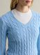 Cable-knit pullover with V neck_3