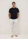 White cotton-linen blend pyjama trousers with relaxed fit_0