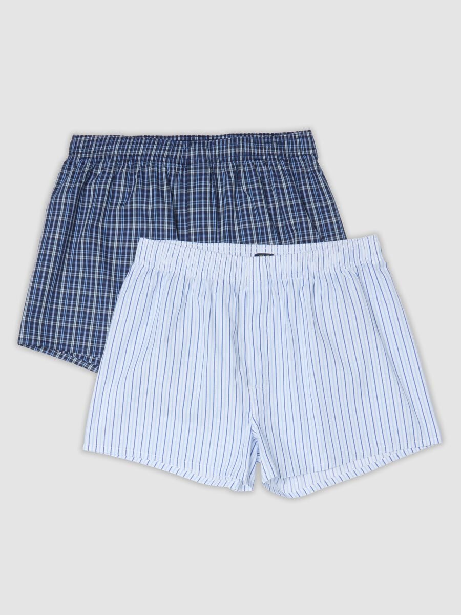 2-pack men&rsquo;s white and light blue boxer shorts in pure organic cotton_0