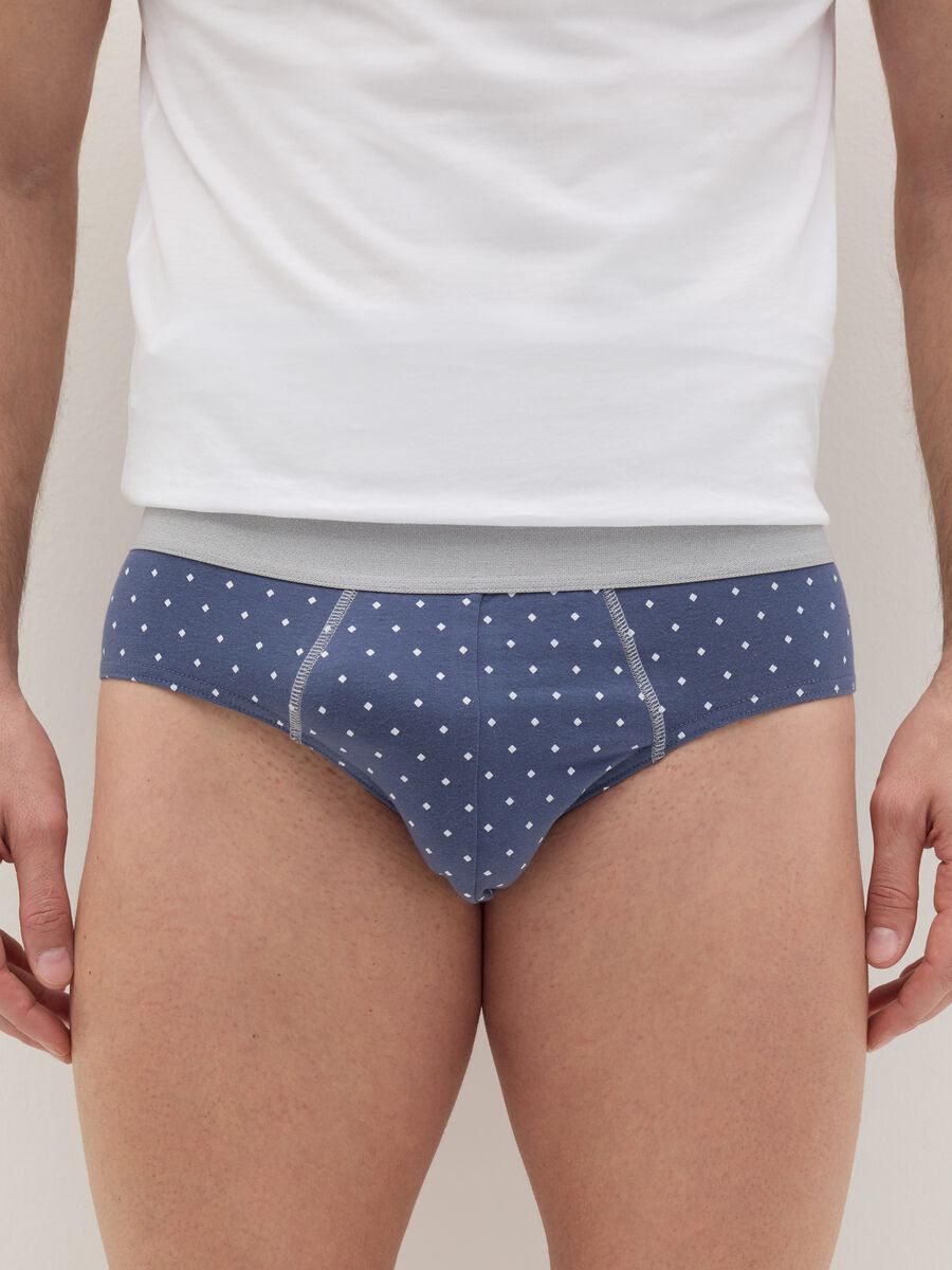 Patterned briefs in stretch cotton_1