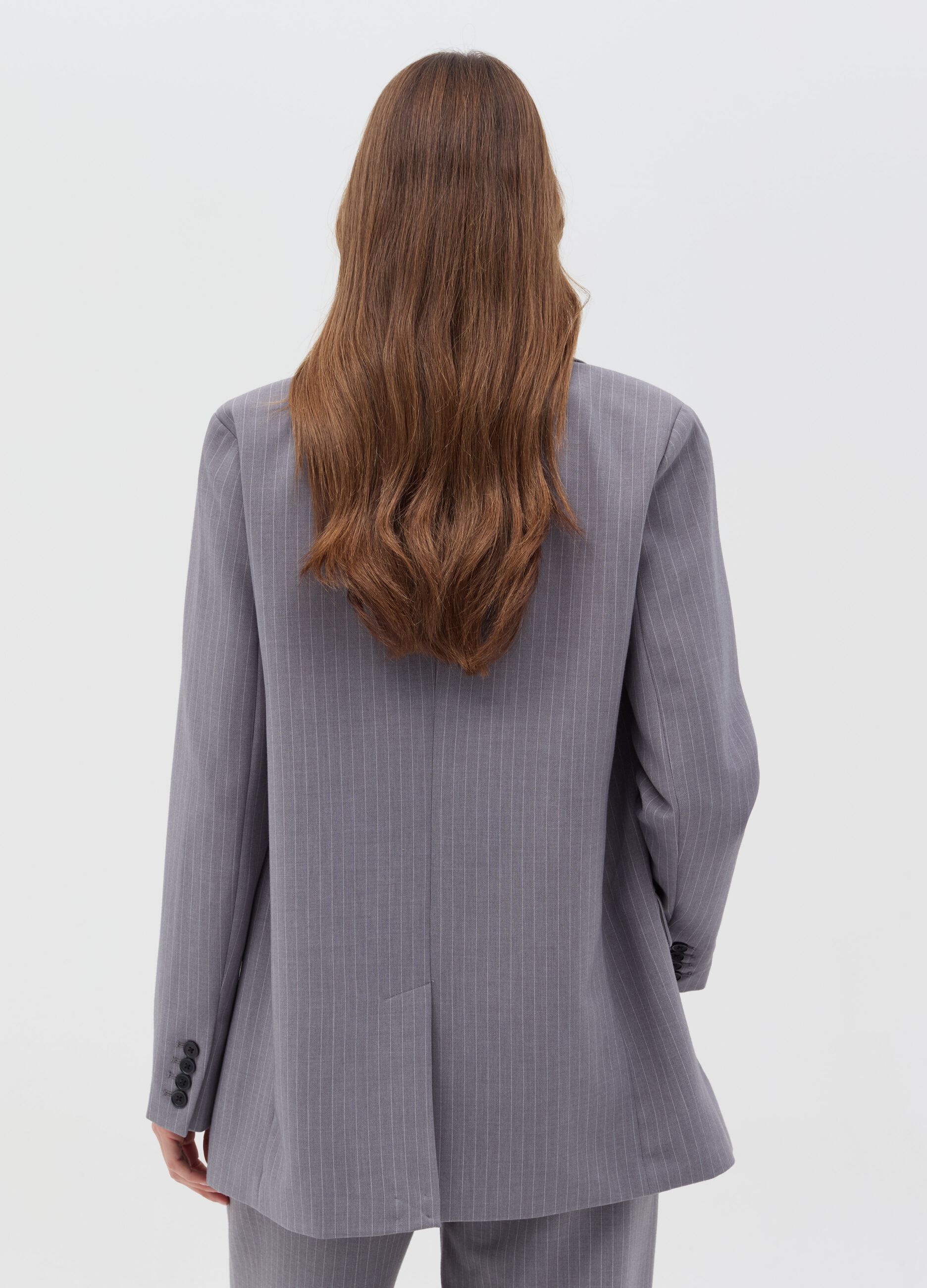 Stretch single-breasted blazer