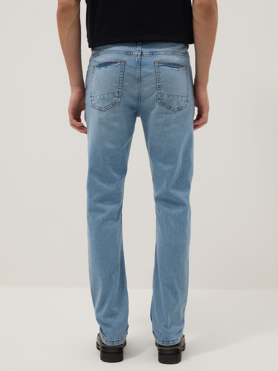 Super skinny light blue cotton blend jeans_2