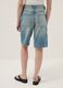 Light blue pure cotton denim Bermuda shorts, baggy fit_2