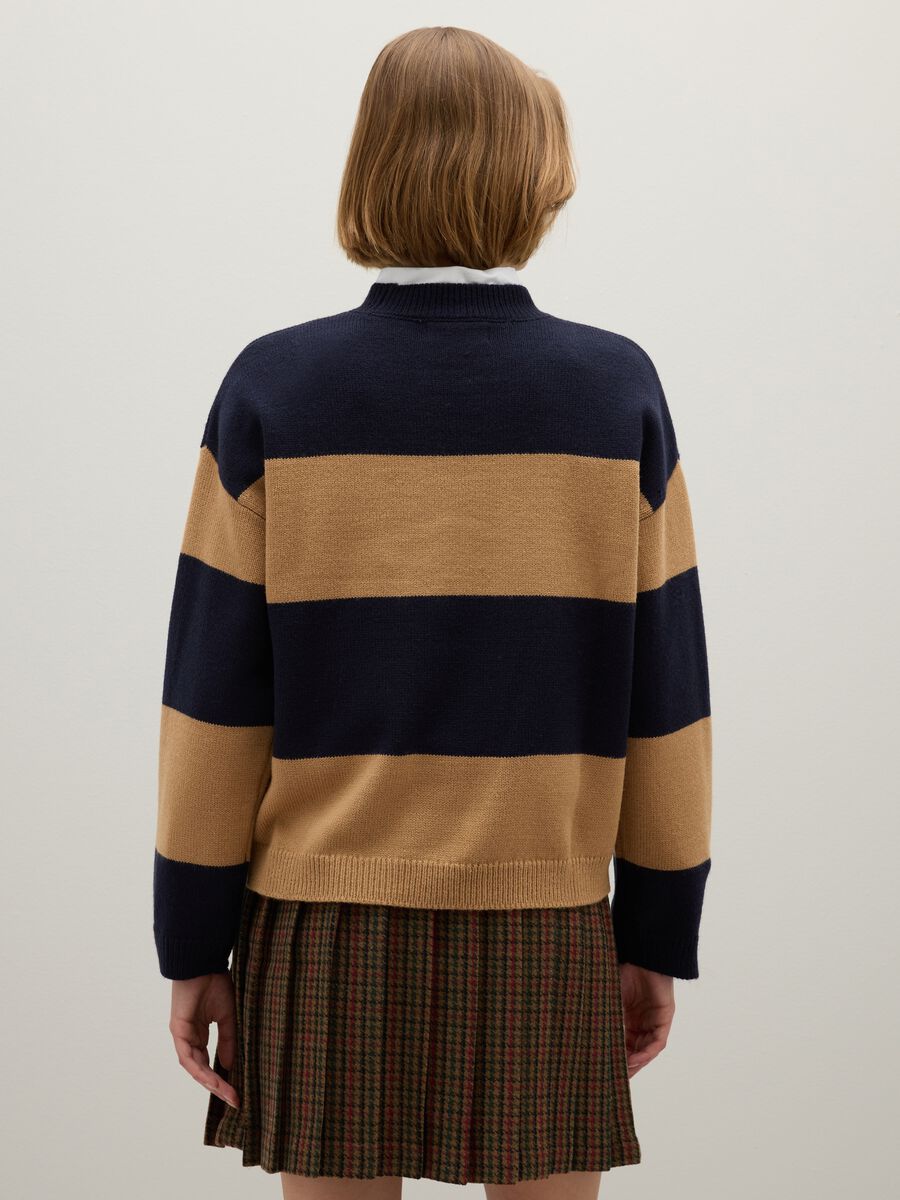 Blue and brown striped jumper_2