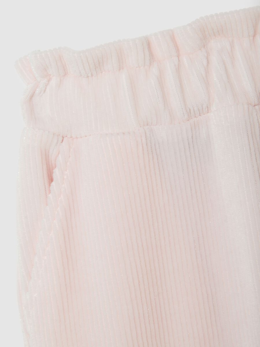 Pink chenille trousers for girls_2