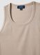 Beige stretch cotton vest top, regular fit_5