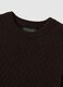 Maglione girocollo marrone in misto cotone_5