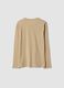 Brown pure organic cotton T-shirt with varsity print_2