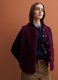Burgundy red crew-neck sherpa gilet, regular fit_1