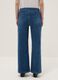 Stretch blue regular fit cotton blend denim trousers_2
