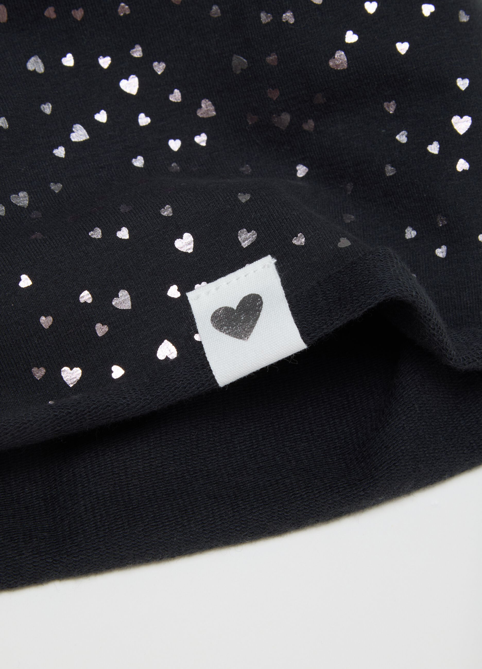 Stretch Black Cotton Hat for Girls