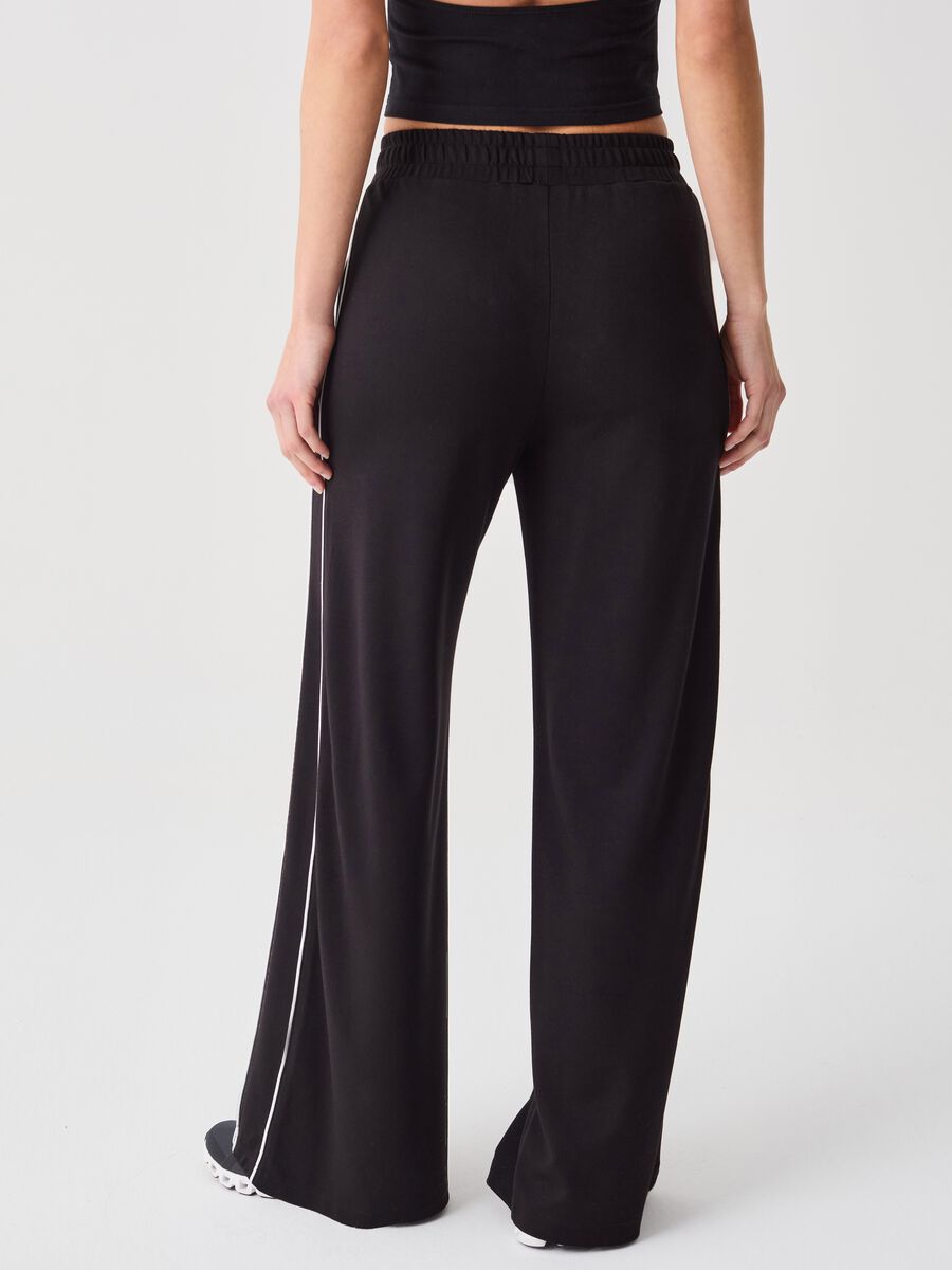ALTAVIA STUDIO palazzo trousers with contrasting piping_3