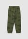 Green pure cotton regular fit children's trousers_1