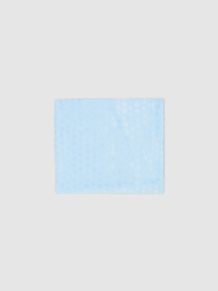 Velour blanket with polka dot pattern_1