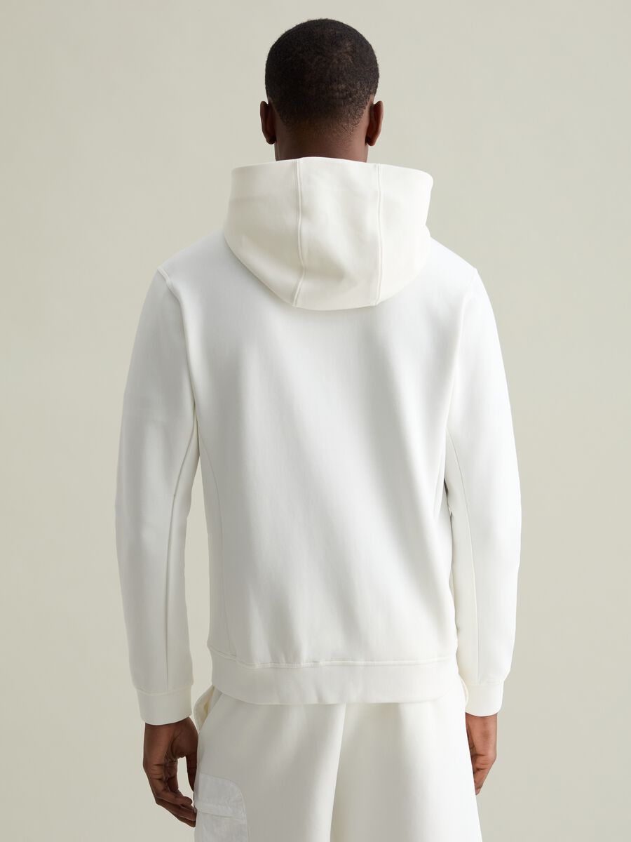 Full-zip sweatshirt in technical fabric with hood_3