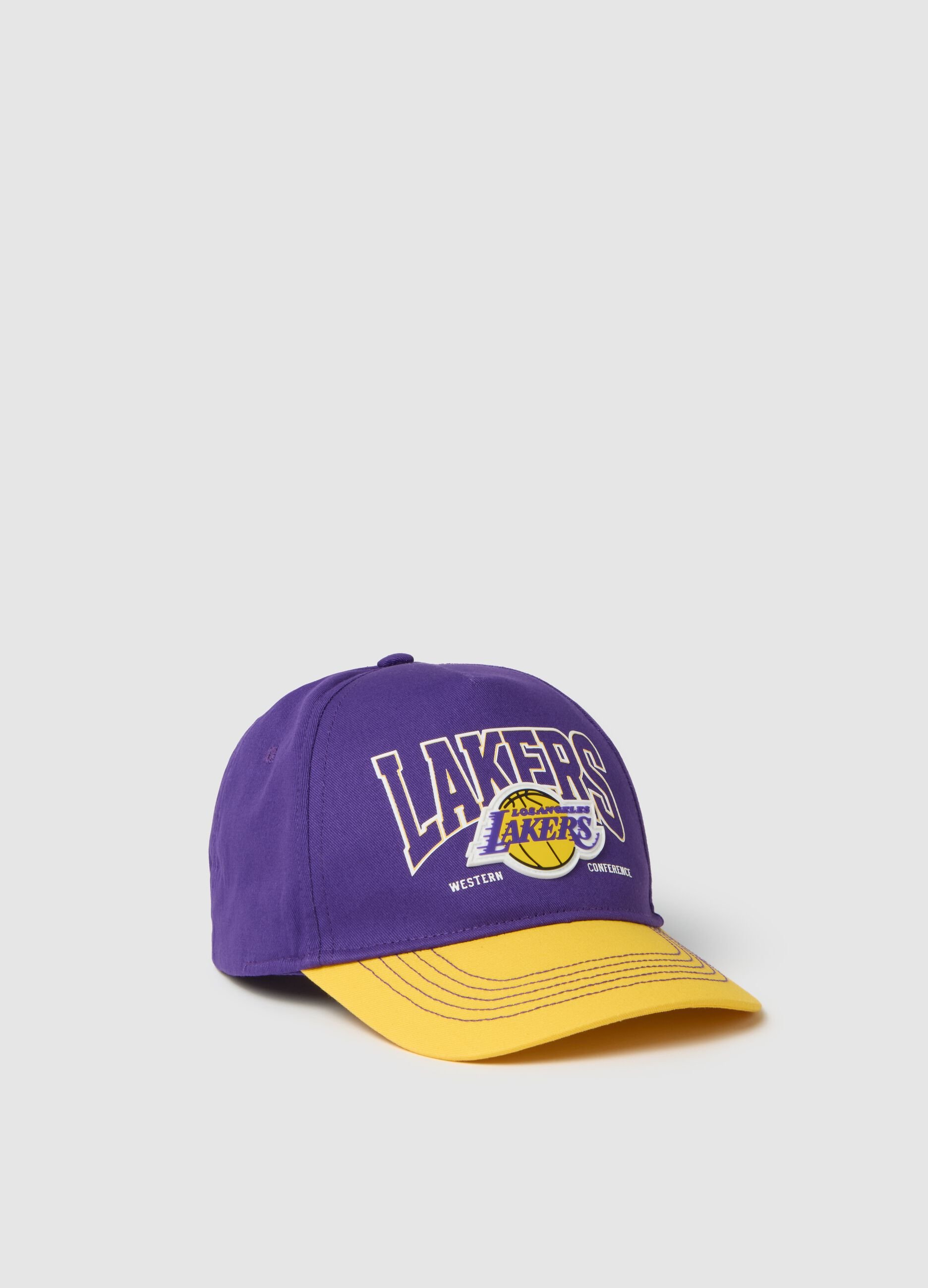 Children's multicolor pure cotton cap with Lakers print