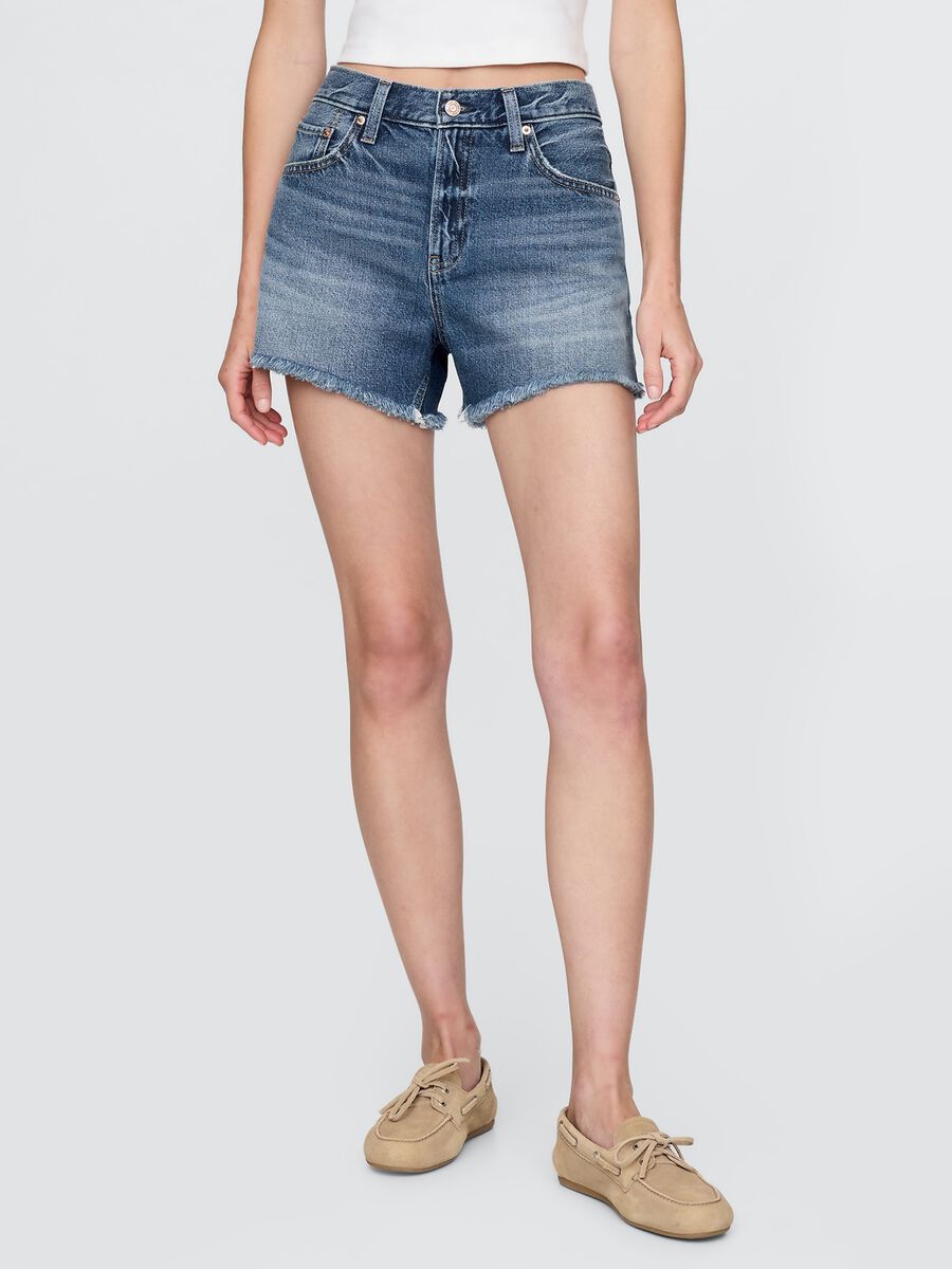 Shorts in denim blu_1